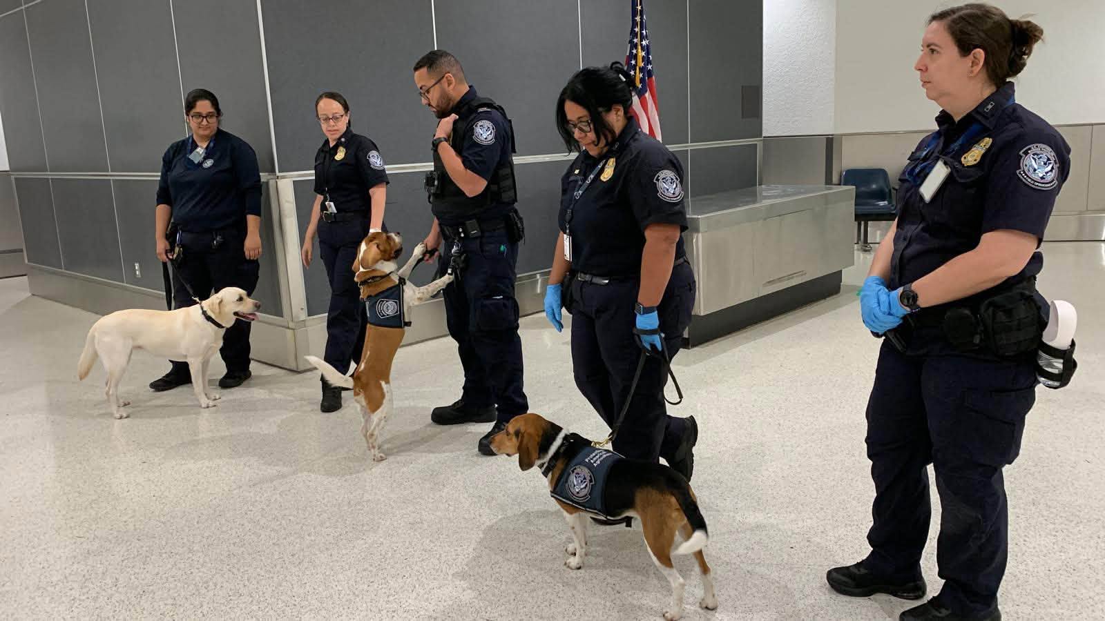 Caleb Navarro durante visita a U.S. Customs and Border Protection en el Aeropuerto Internacional de Miami como parte del IVLP 2026.