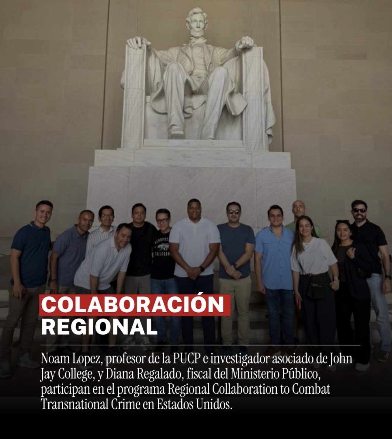 Participantes del International Visitor Leadership Program 2026 durante una jornada del proyecto Regional Collaboration to Combat Transnational Crime en Estados Unidos.